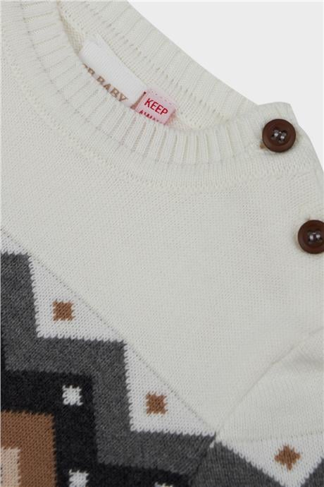 Layette Erkek Bebek Desenli Kazak