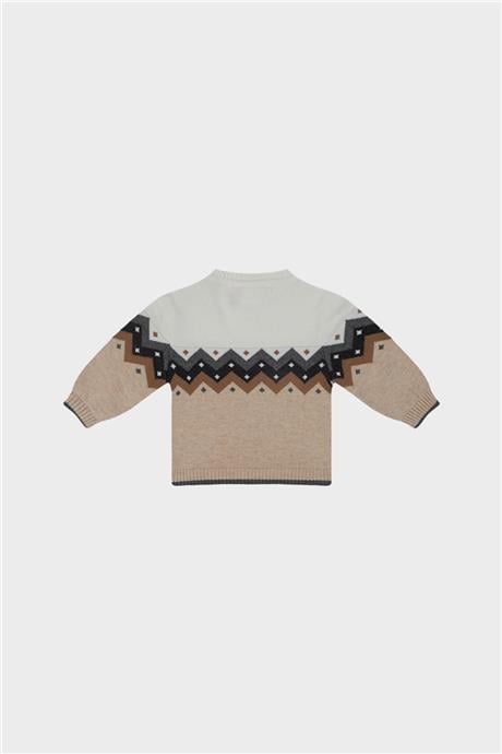 Layette Erkek Bebek Desenli Kazak