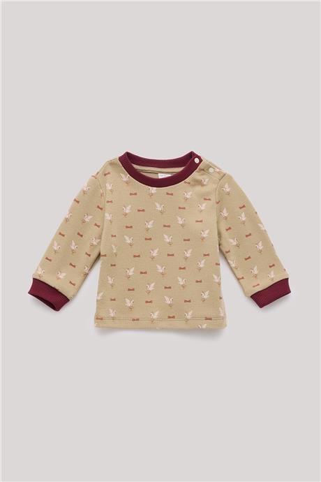 Layette Erkek Bebek Desenli Sweatshirt