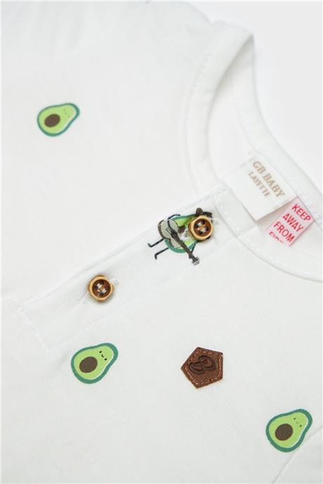 Layette Erkek Bebek Desenli Tshirt