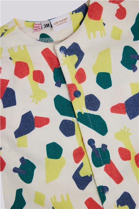 Layette Erkek Bebek Desenli TulumLayette Erkek Bebek Desenli Tulum