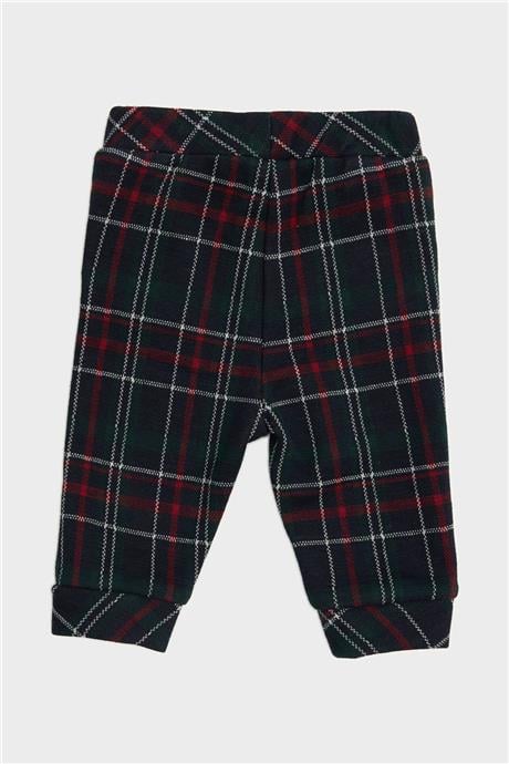 Layette Erkek Bebek Ekose Pantolon