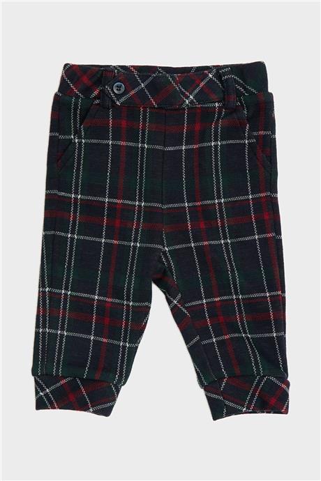 Layette Erkek Bebek Ekose Pantolon