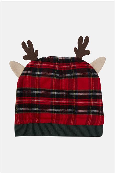 Layette Erkek Bebek Ekose Şapka