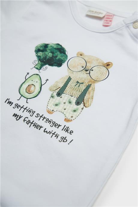 Layette Erkek Bebek Ekru Body