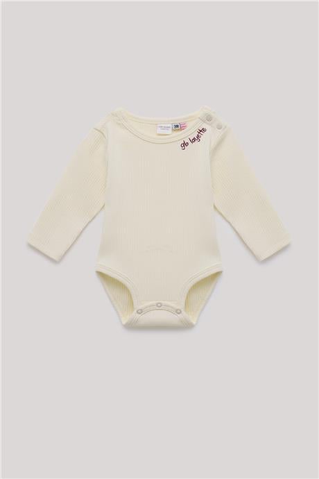 Layette Erkek Bebek Ekru Body