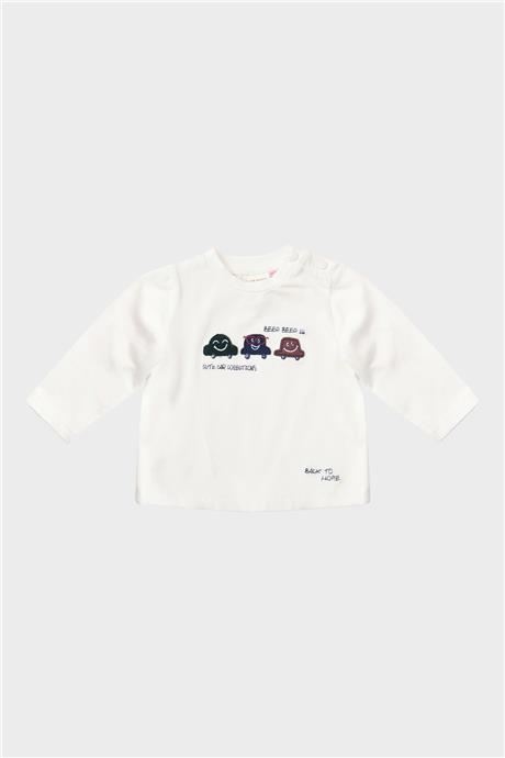 Layette Erkek Bebek Ekru T-Shirt
