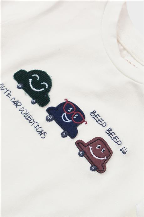 Layette Erkek Bebek Ekru T-Shirt