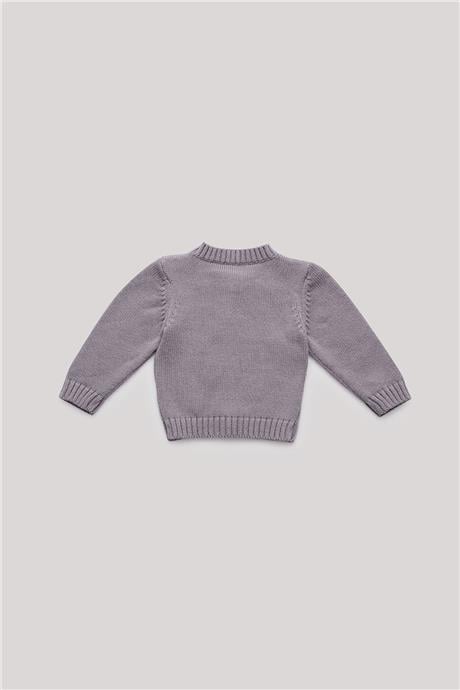 Layette Erkek Bebek Gri Hırka