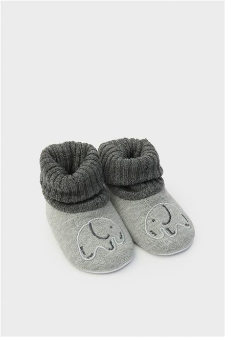 Layette Erkek Bebek Gri Patik