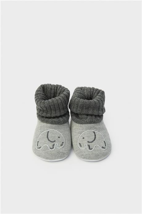 Layette Erkek Bebek Gri Patik