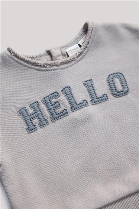 Layette Erkek Bebek Gri Sweatshirt
