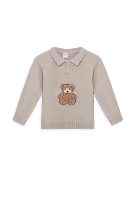 Layette Baby Boy Gray Knitwear SetLayette Baby Boy Gray Knitwear Set