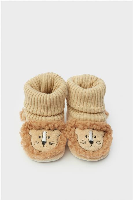 Layette Erkek Bebek Kahve Patik