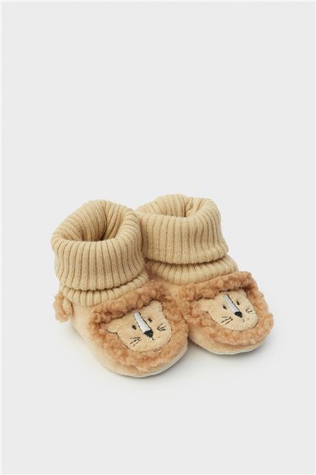Layette Erkek Bebek Kahve Patik
