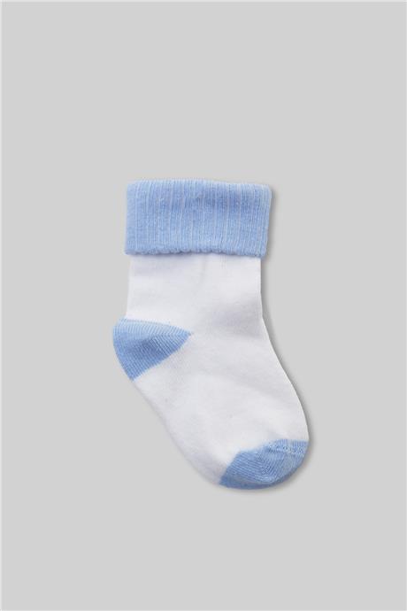 Layette Erkek Bebek Mavi 3lü Çorap Seti