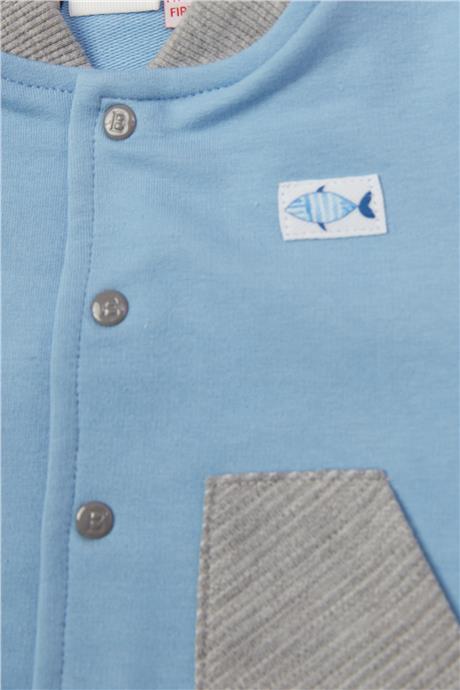 Layette Erkek Bebek Mavi Eşofman Üstü