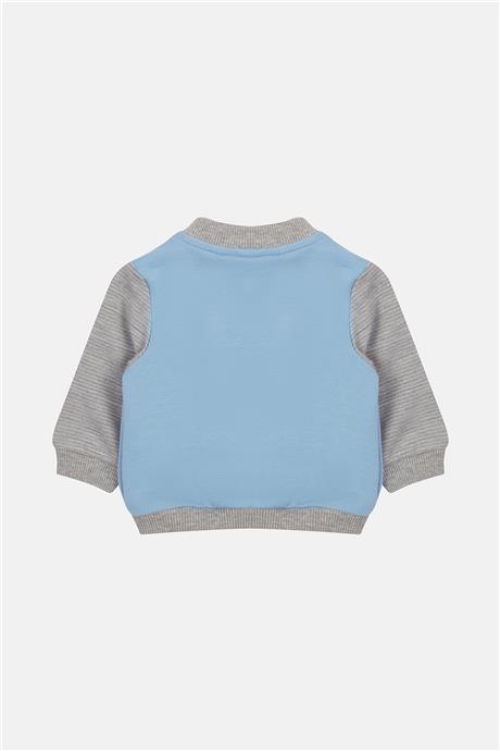 Layette Erkek Bebek Mavi Eşofman Üstü