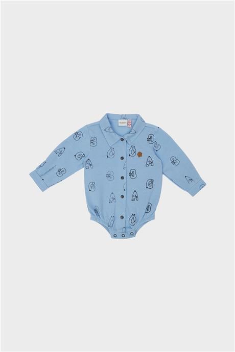 Layette Erkek Bebek Mavi Gömlek
