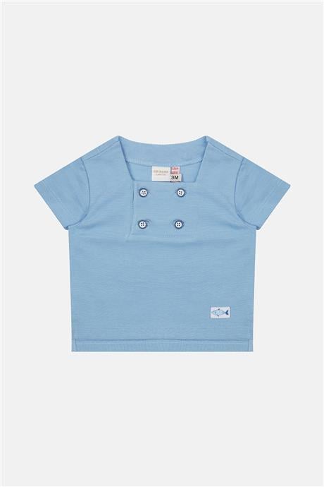 Layette Erkek Bebek Mavi Tshirt