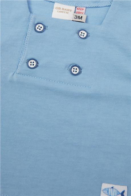 Layette Erkek Bebek Mavi Tshirt