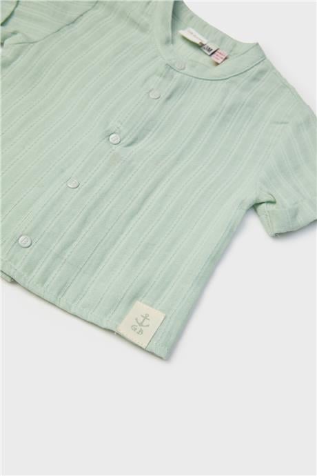 Layette Erkek Bebek Yeşil Gömlek