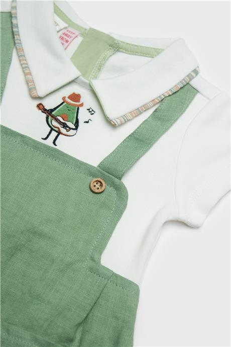 Layette Erkek Bebek Yeşil Tulum