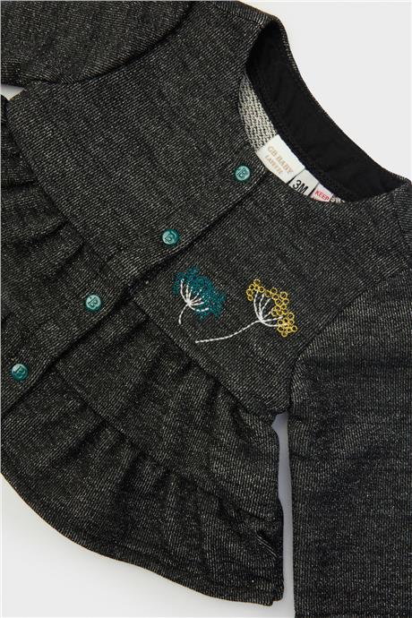 Layette Kız Bebek Antrasit Eşofman Üstü