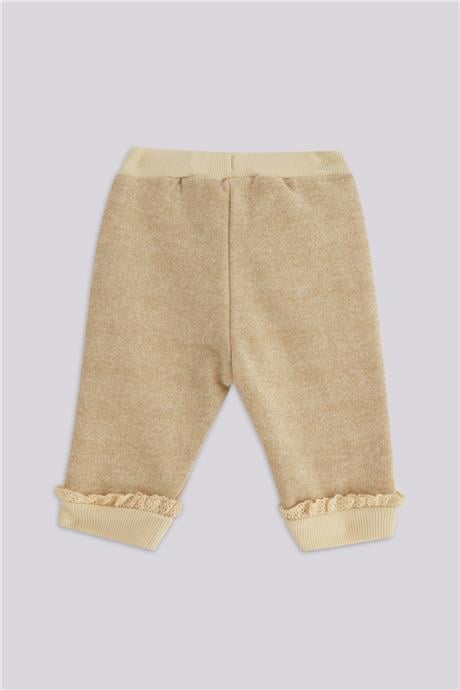 Layette Baby Girl Beige Tracksuit BottomLayette Baby Girl Beige Tracksuit Bottom