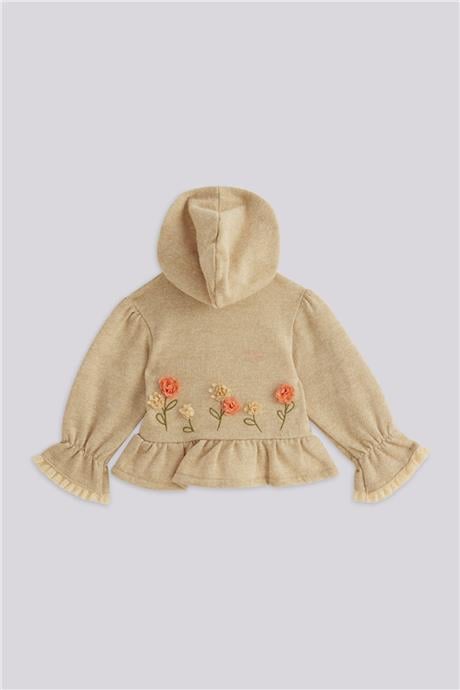 Layette Baby Girl Beige Tracksuit TopLayette Baby Girl Beige Tracksuit Top