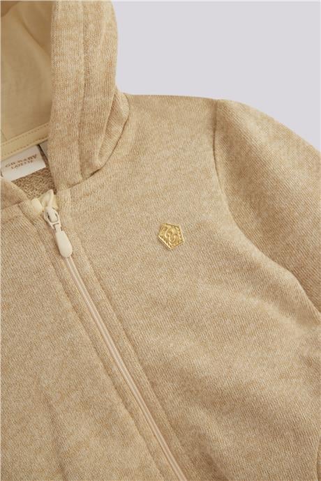 Layette Baby Girl Beige Tracksuit TopLayette Baby Girl Beige Tracksuit Top