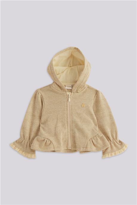 Layette Baby Girl Beige Tracksuit TopLayette Baby Girl Beige Tracksuit Top
