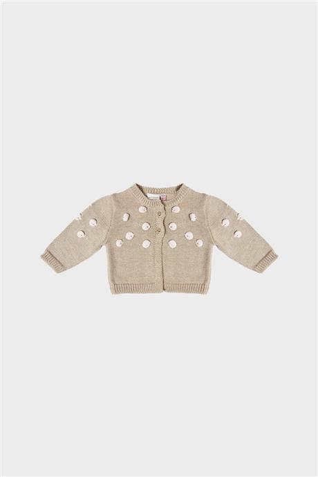 Layette Kız Bebek Bej Hırka