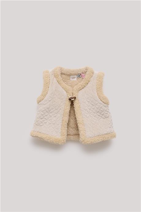 Layette Kız Bebek Bej Yelek