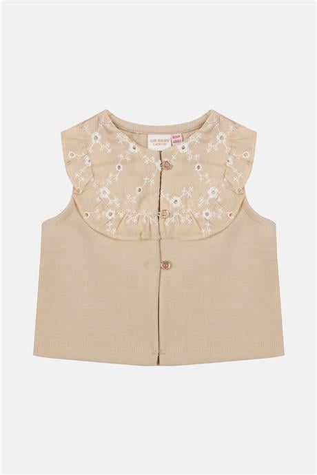 Layette Kız Bebek Bej Yelek