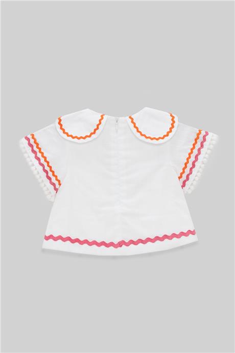 Layette Kız Bebek Beyaz Bluz