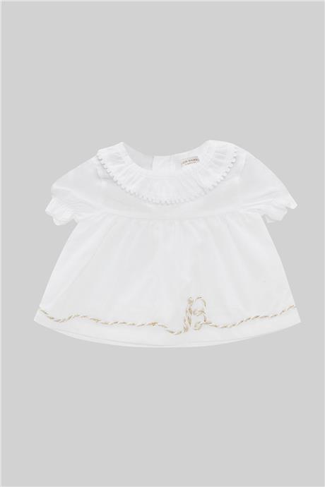 Layette Kız Bebek Beyaz Bluz
