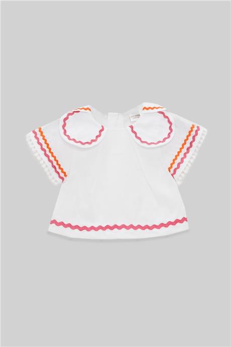 Layette Kız Bebek Beyaz Bluz