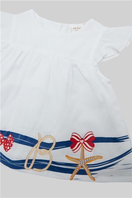 Layette Kız Bebek Beyaz Bluz