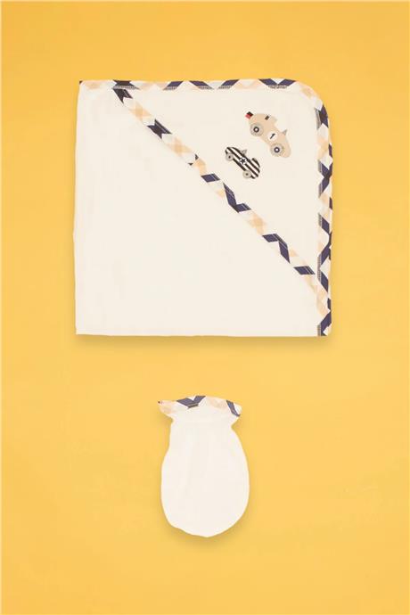 Layette Kız Bebek Beyaz Havlu Seti
