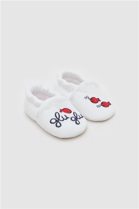 Layette Kız Bebek Beyaz Patik