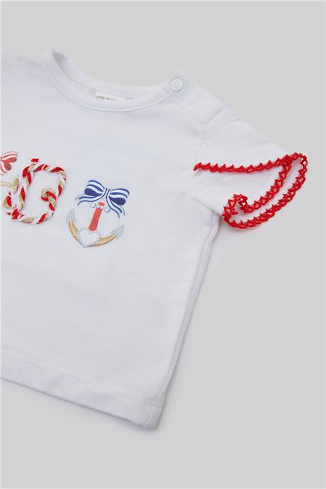 Layette Kız Bebek Beyaz T-Shirt