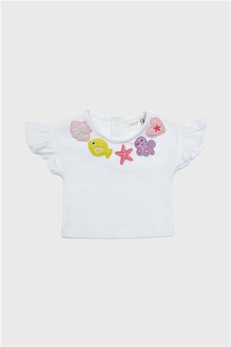Layette Kız Bebek Beyaz Tshirt