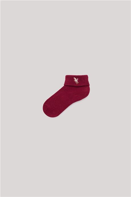 Layette Kız Bebek Bordo Çorap