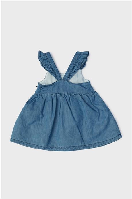 Layette Kız Bebek Denim Elbise