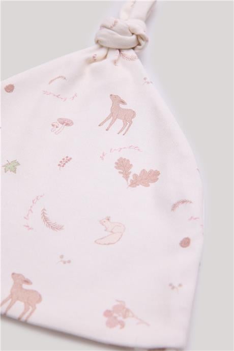 Layette Kız Bebek Desenli Bere