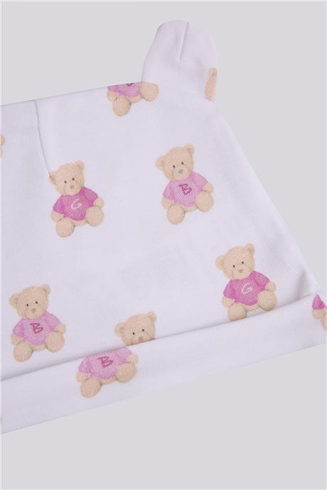 Layette Kız Bebek Desenli BereLayette Kız Bebek Desenli Bere