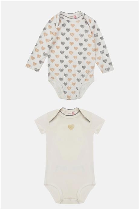 Layette Kız Bebek Desenli Body Set
