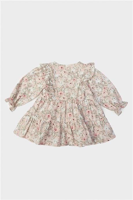 Layette Kız Bebek Desenli Elbise