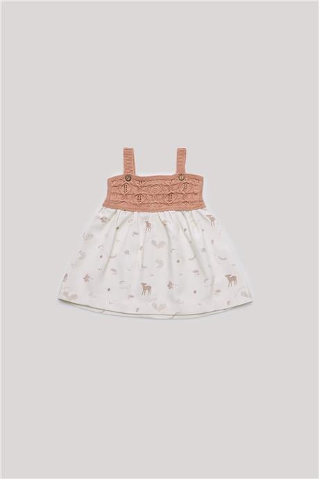 Layette Kız Bebek Desenli Elbise